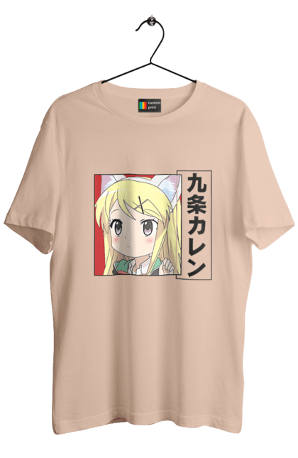 Men's t-shirt with prints Kiniro Mosaic Karen Kujo. Anime, gold mosaic, karen, karen kujo, kiniro mosaic, kinmoza, manga. 2070702