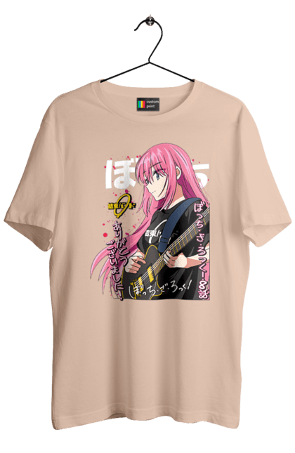 Men's t-shirt with prints Bocchi the Rock! Hitori Gotou. Anime, bocchi the rock, hitori goto, hitori gotou, manga, music, rock. 2070702