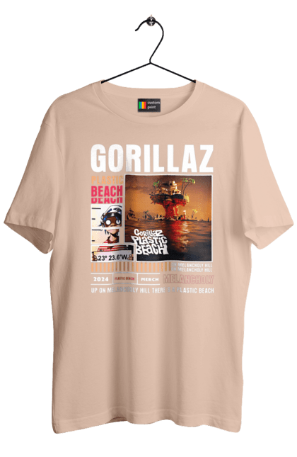 Men's t-shirt with prints Gorillaz. Electronics, gorillaz, group, hip-hop, music, rock. 2070702