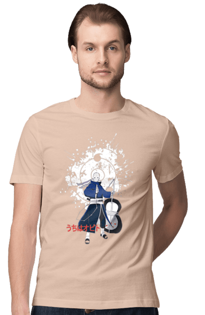 Men's t-shirt with prints Naruto Obito Uchiha. Anime, character, manga, naruto, ninja, obito, obito uchiha, tv series, uchiha. 2070702