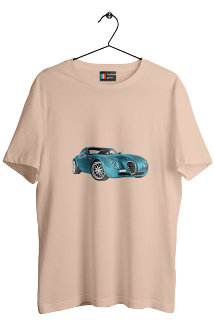 Футболка мужская с принтом Авто.7. Auto, blue, graphics, photo, retro car. 2070702