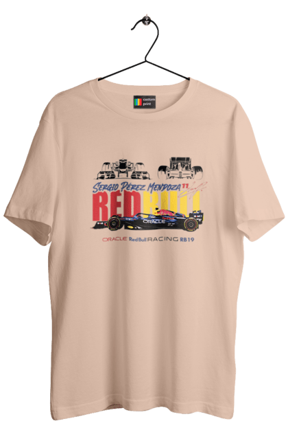 Men's t-shirt with prints Red Bull Racing RB19. Auto, automobile, bolide, car, formula 1, race, red bull, sport. 2070702