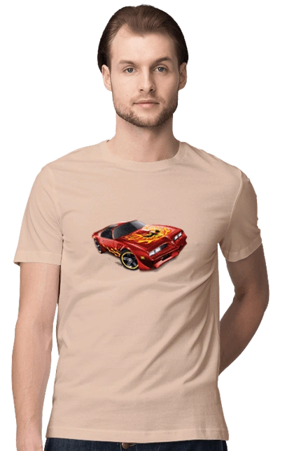 The car is red, high speed