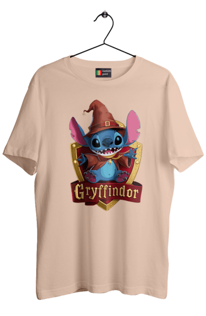 Men's t-shirt with prints Stich Gryffindor. Faculty, franchise, gryffindor, harry potter, hogwarts, stich. 2070702