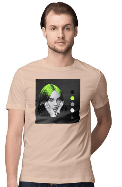 Футболка чоловіча з принтом "Біллі Ейліш". Біллі, біллі ейліш, ейліш. 2070702