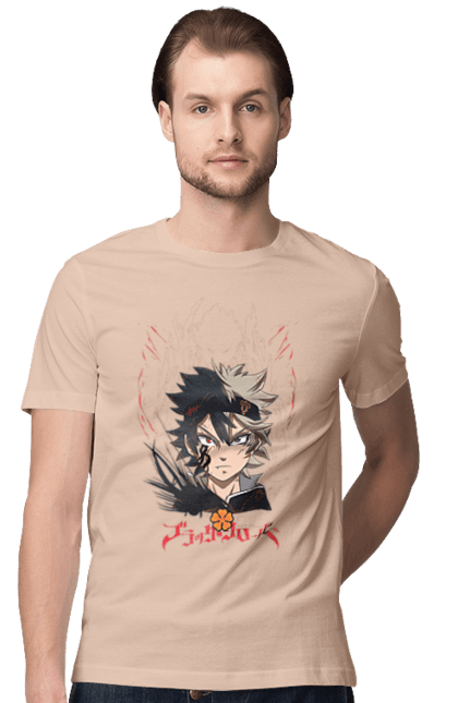 Футболка чоловіча з принтом "Black Clover Аста". Anime, asta, black clover, manga, wizard king, аніме, аста, король магів, манга, чорна конюшина. 2070702