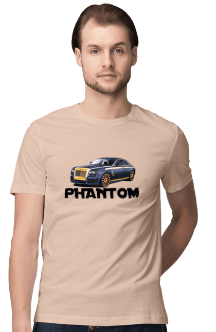 Футболка чоловіча з принтом "Ролс ройс". Авто, автомобіль, люкс клас, ролс ройс, седан, фантом. 2070702