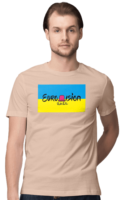 Футболка чоловіча з принтом "Євробачення за KALUSH Orchestra". Kalush orchestra, stefania, азов, врятувати азовсталь, врятувати захисників азовсталі, євробачення, звільнити, маріуполь, наші захисники, перемога, свобода. 2070702