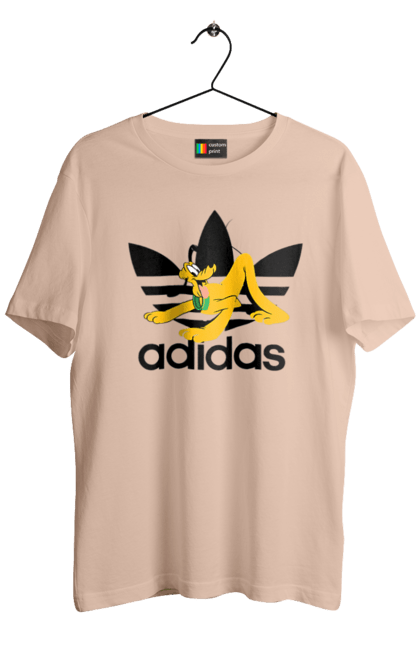 Футболка мужская с принтом Adidas Плуто. Adidas, pluto, адидас, мультсериал, плуто, сериал, собака. 2070702