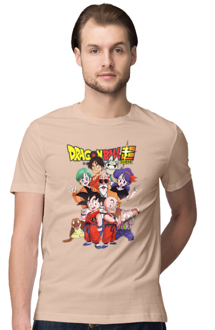 Футболка мужская с принтом Жемчуг дракона. Anime, dragon ball, goku, manga, vegeta, аниме, вегета, гоку, жемчуг дракона, манга. 2070702