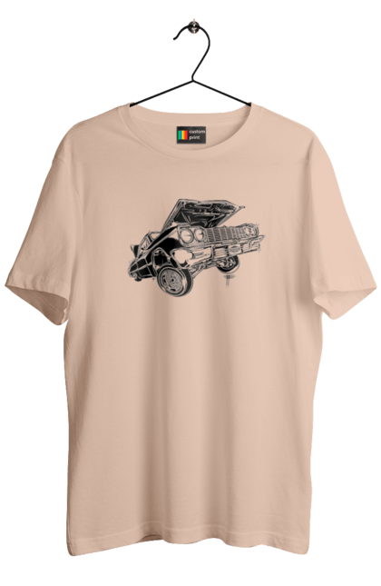 Men`s t-shirt with prints Car. Car, chevrolet, classic, impala, lowrider. 2070702