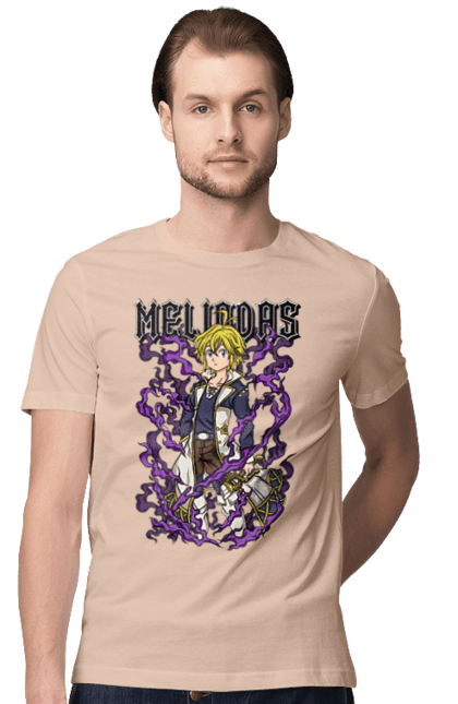 Men's t-shirt with prints Seven Deadly Sins Meliodas. Anime, dragon sin, manga, meliodas, seven deadly sins. 2070702