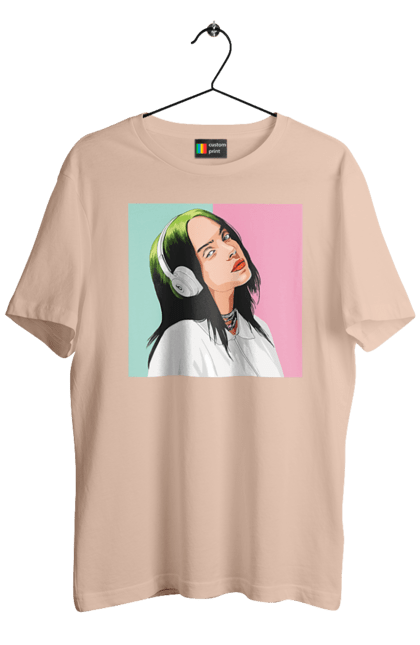 Футболка чоловіча з принтом "Billie Eilish". Активістка, біллі айліш, мизукант, права, співачка, тварини. 2070702