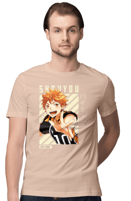 Футболка чоловіча з принтом "Волейбол!! Хіната". Anime, haikyu, hinata, manga, shoyo hinata, аніме, волейбол, манга, хіната, шьо хіната. 2070702