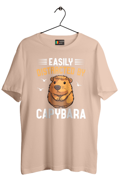 Men's t-shirt with prints Capybara. Animal, capybara, rodent. 2070702