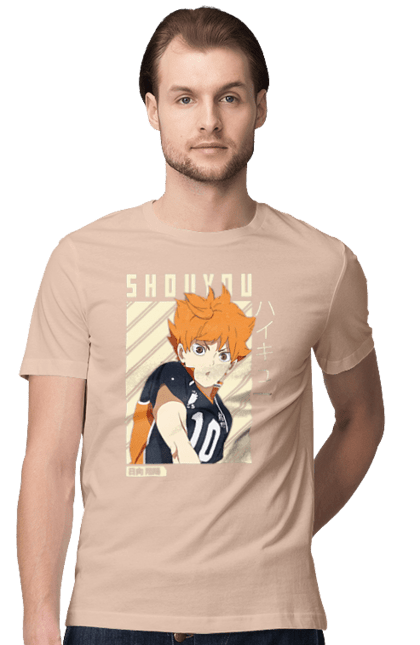 Футболка чоловіча з принтом "Волейбол!! Хіната". Anime, haikyu, hinata, manga, shoyo hinata, аніме, волейбол, манга, хіната, шьо хіната. 2070702