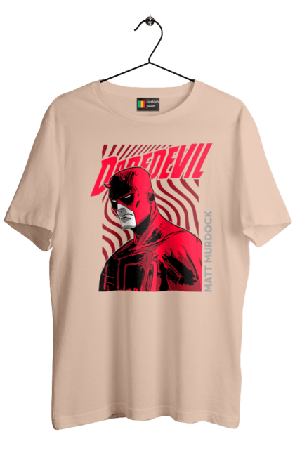 Men's t-shirt with prints Daredevil. Daredevil, lawyer, marvel, matt murdock, superhero, television series, tv series. 2070702