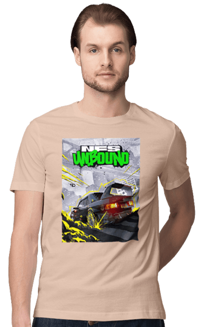 Футболка чоловіча з принтом "Need for Speed Unbound". Heat, need, need for speed, nfs, speed, unbound, нид, нфс, спид, фор. 2070702
