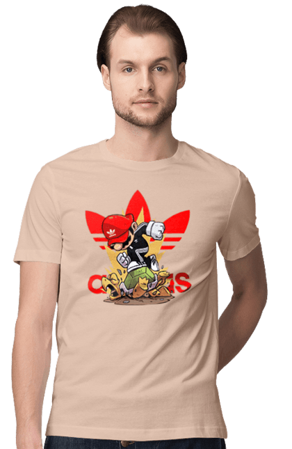 Men's t-shirt with prints Adidas Mario. Adidas, character, game, mario, mario bros, nintendo, super mario bros. 2070702