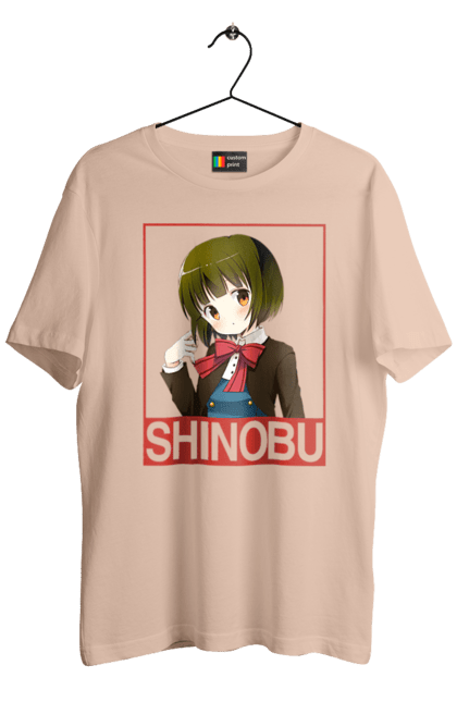 Men's t-shirt with prints Kiniro Mosaic Shinobu Omiya. Anime, gold mosaic, kiniro mosaic, kinmoza, manga, shinobu, shinobu omiya. 2070702