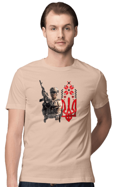 Футболка чоловіча з принтом "Гвардія наступу". F 16, himars, leopard, patriot, гвардія наступу, контрнаступ, літо 2023, літо контрнаступ, перемога. 2070702