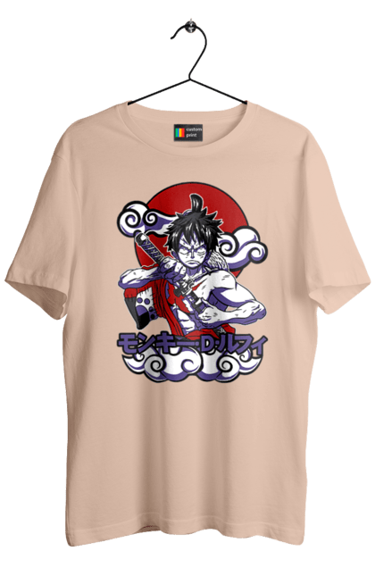 Men's t-shirt with prints One Piece Luffy. Anime, luffy, manga, monkey de luffy, one piece, pirates. 2070702