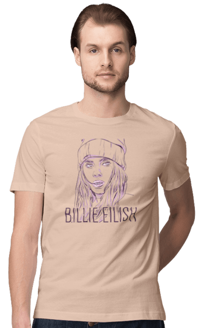 Футболка чоловіча з принтом "Billie eilish4". Айліш біллі, біллі айліш, біллі айліш дизайн, біллі айліш футболка, графіка, крута, фан арт, фанат, футболка біллі айліш. 2070702
