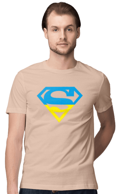 Men`s t-shirt with prints Ukraine super. Super, symbolism, ukraine. 2070702