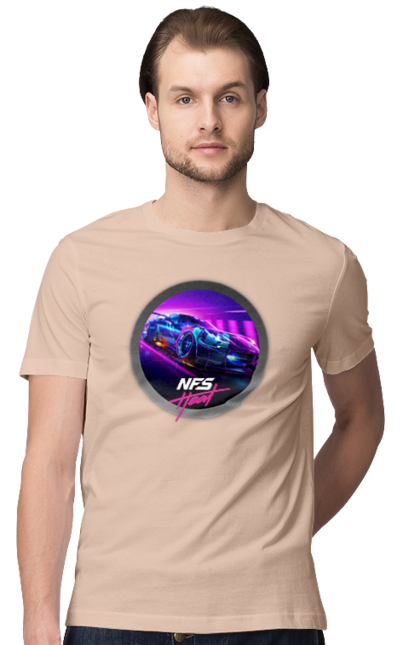 Футболка чоловіча з принтом "Need for speed Heat". Heat, need, need for speed, nfs, speed, unbound, нид, нфс, спид, фор. 2070702