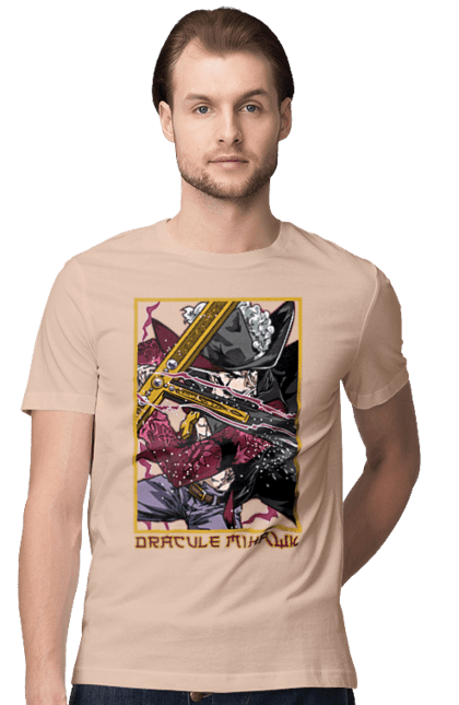 Men's t-shirt with prints One Piece Dracule Mihawk. Anime, dracule mihawk, manga, mihawk, one piece, straw hat pirates. 2070702