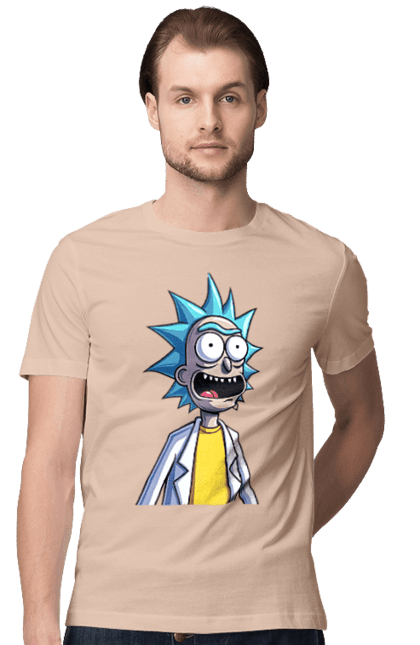 Футболка чоловіча з принтом "Рік та Морті". Rick and morty, мультфільм, наукова фантастика, пригоди, рік, рік і морті, трагікомедія, чорний гумор. 2070702