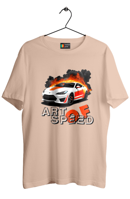 Футболка чоловіча з принтом "Швидкість". Авто, автомобіль, автомобільний, гонка, швидкість. 2070702