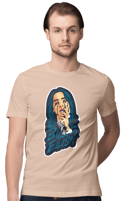 Футболка чоловіча з принтом "Billie Eilish". Активістка, біллі айліш, мизукант, права, співачка, тварини. 2070702
