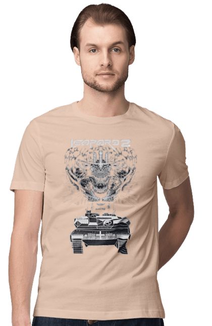 Футболка чоловіча з принтом "Леопард 2". Зсу, леопард, леопард 2, танк, танк леопард 2. 2070702