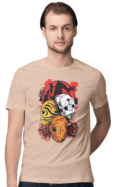 Men's t-shirt with prints Naruto Obito Uchiha. Anime, character, manga, naruto, ninja, obito, obito uchiha, tv series, uchiha. 2070702