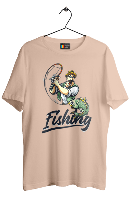 Футболка чоловіча з принтом "Рибалка, літо". Відпочинок, літо, рибалка. 2070702