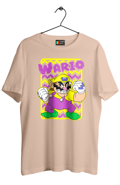 Men's t-shirt with prints The Super Mario Bros. Wario. Character, game, mario, mario bros, nintendo, super mario bros, wario. 2070702