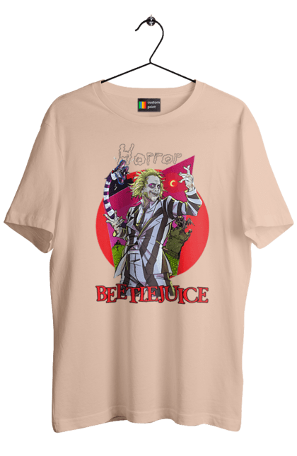 Men's t-shirt with prints Beetlejuice. Beetlejuice, comedy, ghost, horror, movie, tim burton, warner bros. 2070702