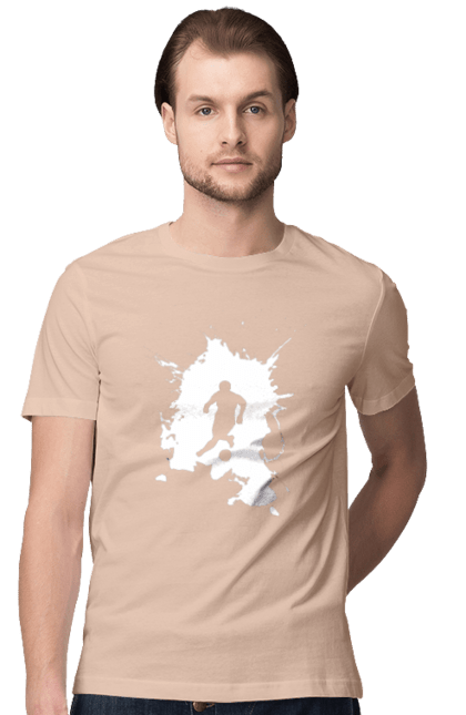 Men`s t-shirt with prints Football in the heart. Ball, championship, football, goal, sport, team, tournament, ukraine, victory. 2070702