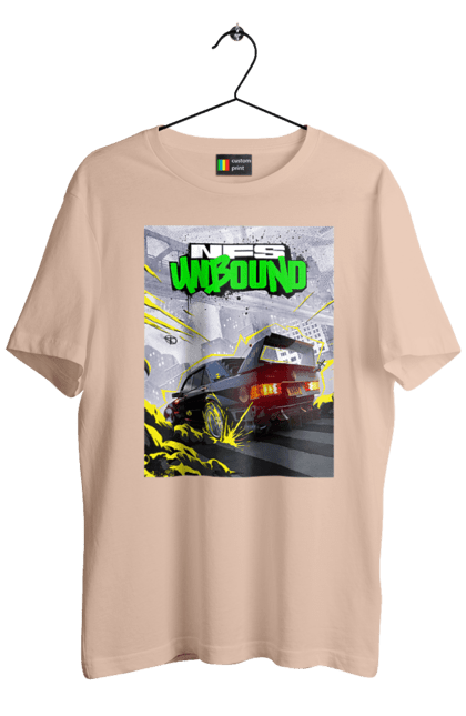 Футболка чоловіча з принтом "Need for Speed Unbound". Heat, need, need for speed, nfs, speed, unbound, нид, нфс, спид, фор. 2070702