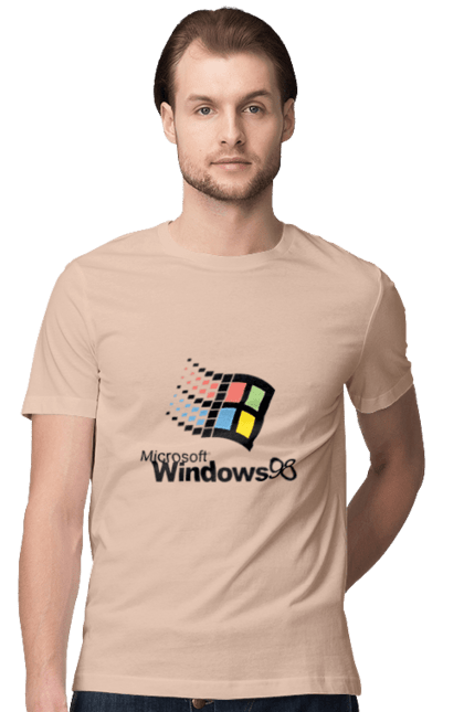 Футболка чоловіча з принтом "Windows98". Angular, c, css, html, it, javascript, jquery, php, python, react, svelt, vue, айтишник, айті, гумор, код, кодувати, прогер, програміст, програмісти, ти ж, ти ж програміст, тиж програміст. 2070702