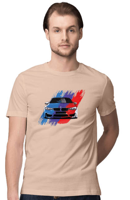Футболка мужская с принтом BMW. Bmw, авто, бмв, бмв фан, фанклуб. 2070702