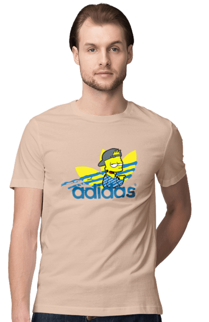 Men's t-shirt with prints Adidas Bart. Adidas, bart, cartoon, simpson. 2070702