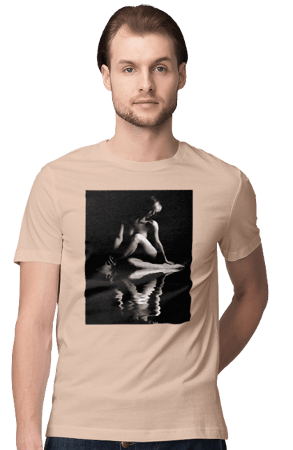 Футболка чоловіча з принтом "Краса тіла". Вигини жіночого тіла, грація тіла, груди, жіноче тіло, жіночі груди, краса тіла. 2070702