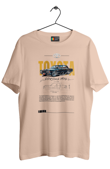 Men's t-shirt with prints Toyota Corona. Auto, automobile, car, corona, toyota, toyota corona. 2070702