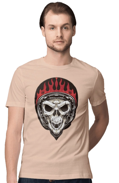 Череп в мотошлеме