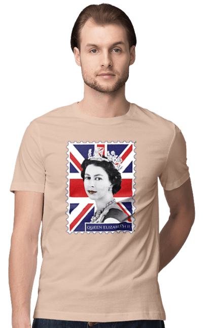 Men's t-shirt with prints Queen Elizabeth II. Britain, british, england, platinum jubilee, queen, queen elizabeth, queen elizabeth ii, rip queen elizabeth. 2070702