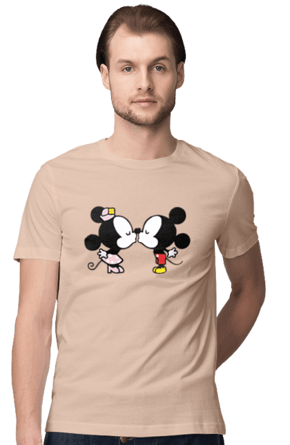 Футболка чоловіча з принтом "38". Mickey mouse, minnie mouse, дісней, міккі, міккі маус, мінні маус, мультфільм. 2070702