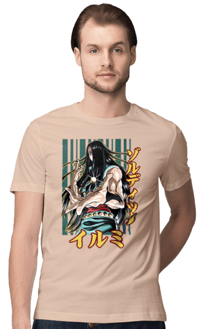 Men's t-shirt with prints Hunter × Hunter Illumi Zoldyck. Anime, hunter, hunter × hunter, hunter hunter, illumi, illumi zoldyck, manga, zoldyck. 2070702