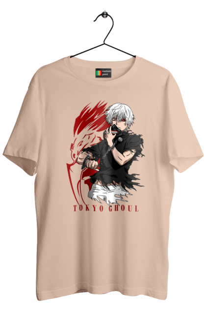 Футболка чоловіча з принтом "Токійський гуль". Kaneki ken, tokyo ghoul, аніме, драма, жахи, канеки кен, канекі кен, манга, токійський гуль, фантастика. 2070702